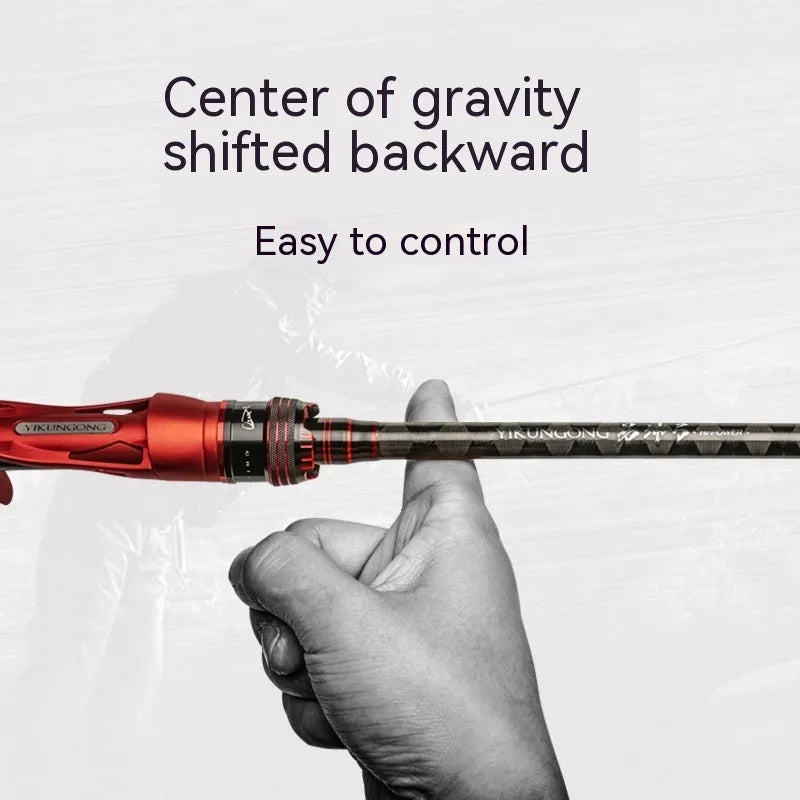 Carbon ultralight lure fishing rod showing pikestaff and straight handle options against a neutral background.