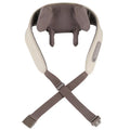 Creamy white rechargeable shoulder and neck kneading massager with infrared physiotherapy