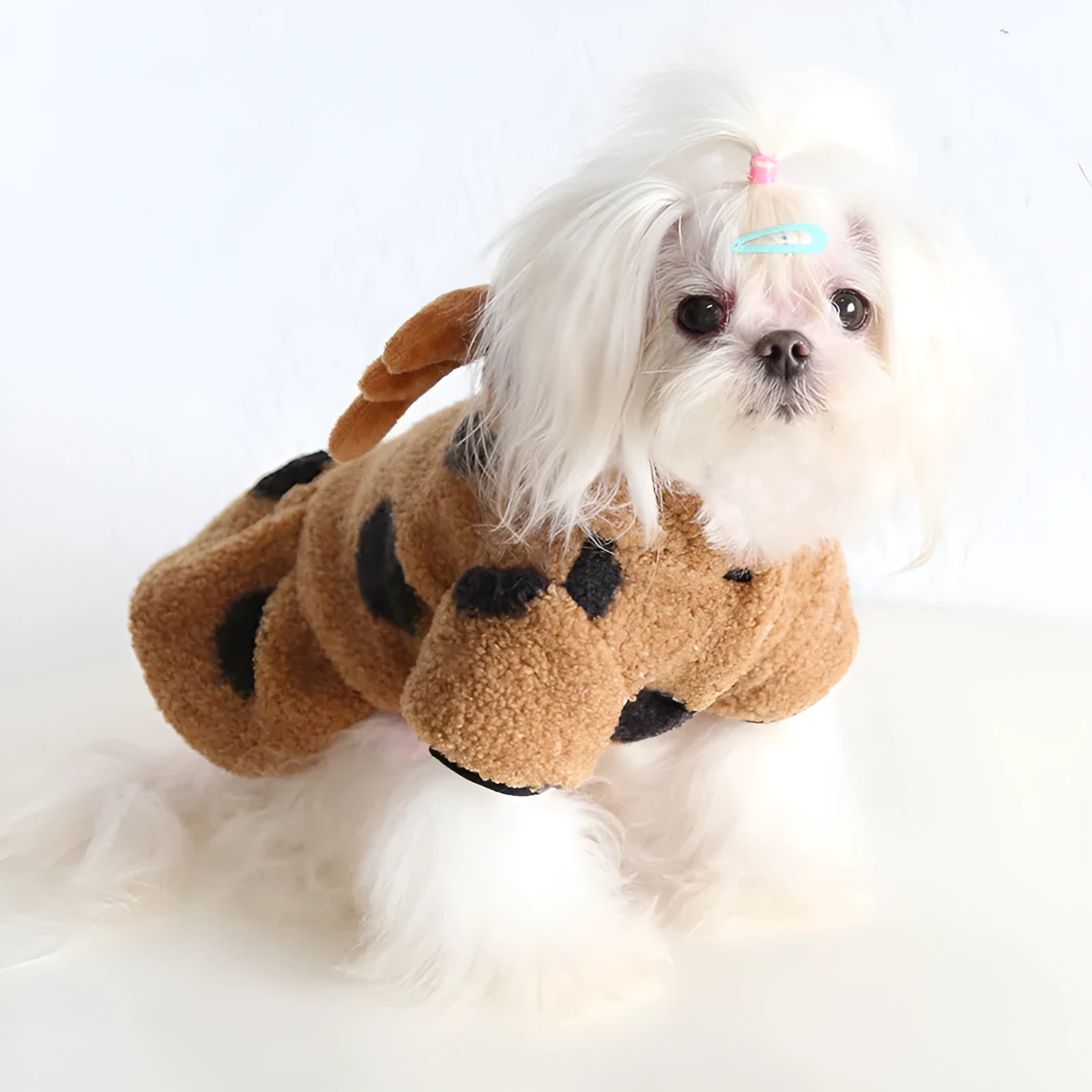 Pet clothing with big polka dot elk couple design for dogs and cats in casual cloth style