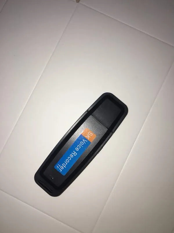SK-001 creative black and white USB flash drive with voice card functionality showing dimensions
