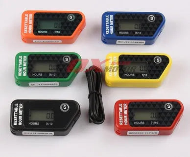Black waterproof LCD electronic maintenance timer for engine service scheduling