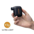 Black AS100 mini electric bicycle pump with USB cable and waterproof bag