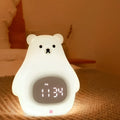 Big White Bear cartoon silicone night light with sleeping timer and remote control
