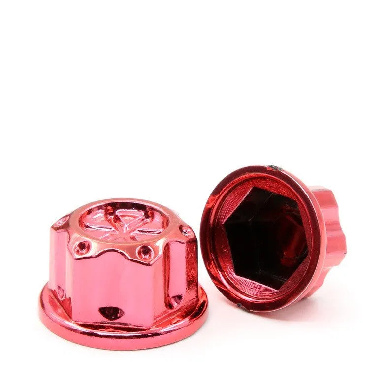 Motorcycle engine screw cover kit with 30 ABS plastic pieces in eight colours including black, red, gold, blue, silver, green, orange, purple