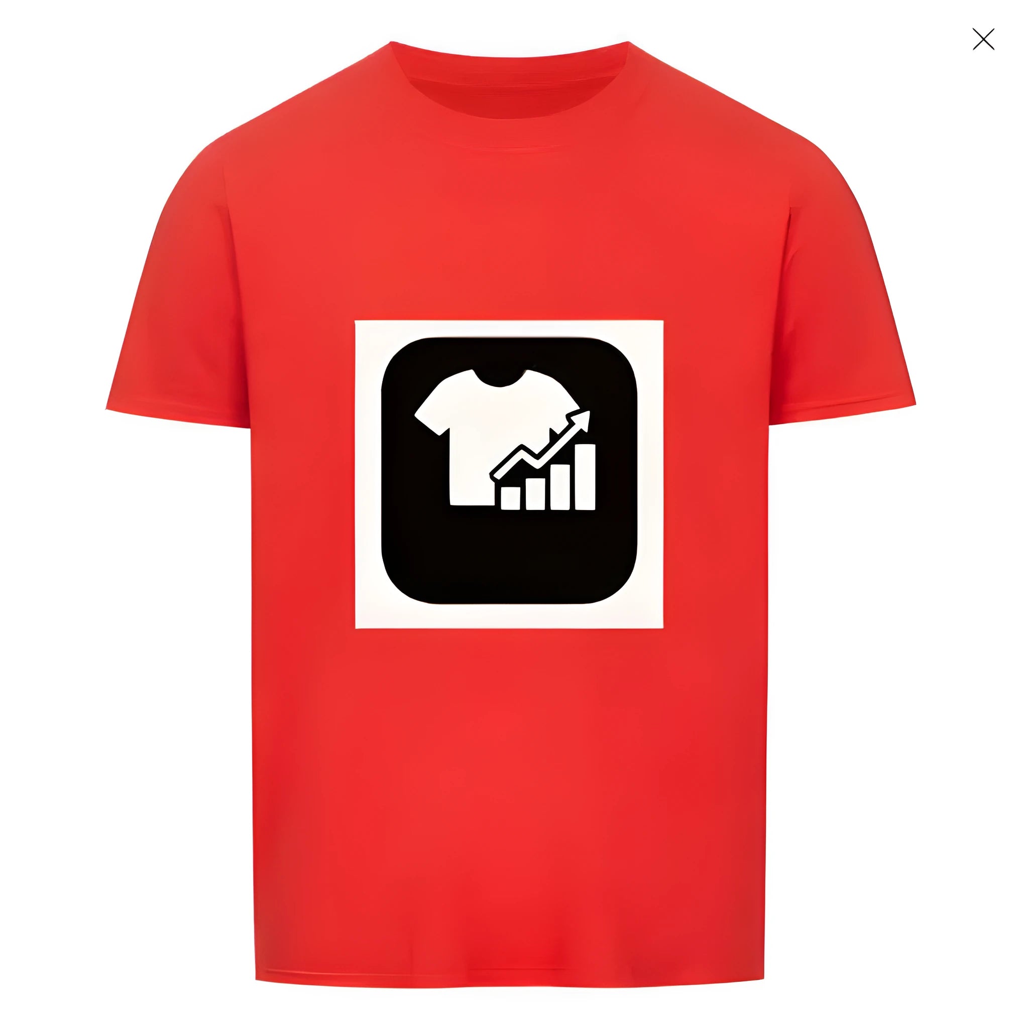 Red striped short sleeve t-shirt in Japanese retro style, made from a linen and silk blend fabric.