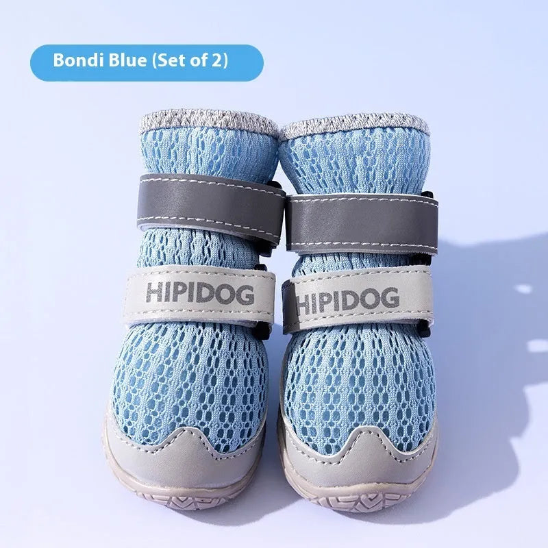 Cartoon style dog shoes in Bondi Blue colour with anti-scald summer protection design