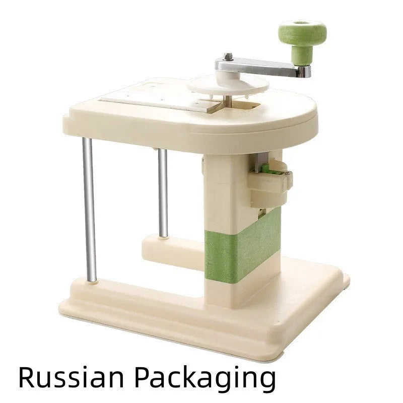 Beige stainless steel household vegetable slicer chopper with spiralizer function