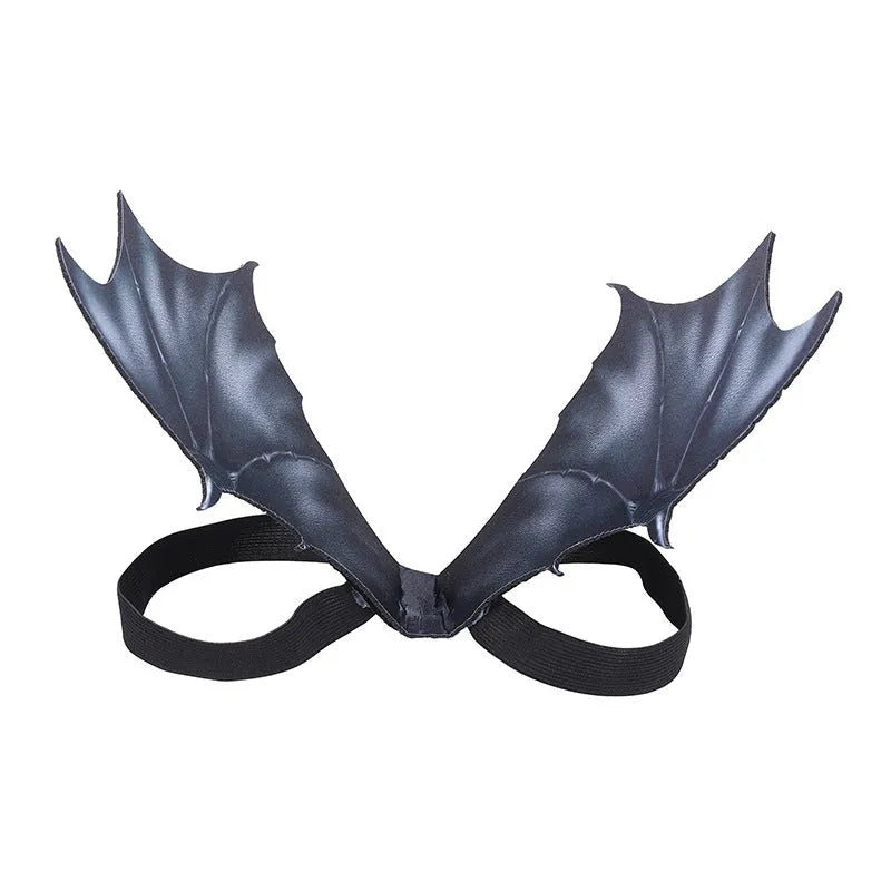 Black cloth bat wings Halloween costume for cats and dogs in three size options