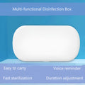White aromatherapy UV steriliser box with wireless charging for mobile phones and small personal items