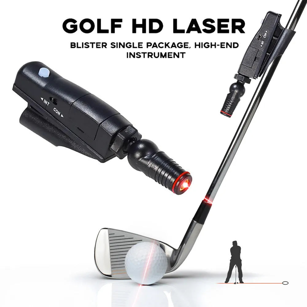 Black golf laser aiming instrument for putting alignment practice with compact 7.6cm design