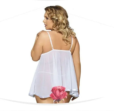 Women's seamless lace mesh sleepdress lingerie in purple, red, black, pink, and white colours