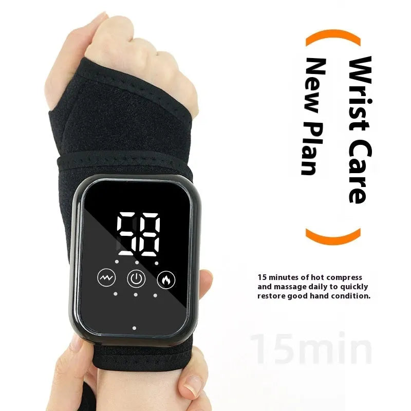 Electric heating ankle sleeve showing black and grey colour options with rechargeable heating function