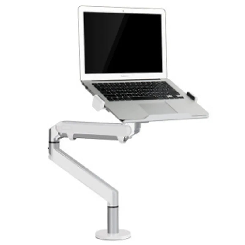 Aluminum notebook cooling stand with adjustable air pressure arm bracket in black colour
