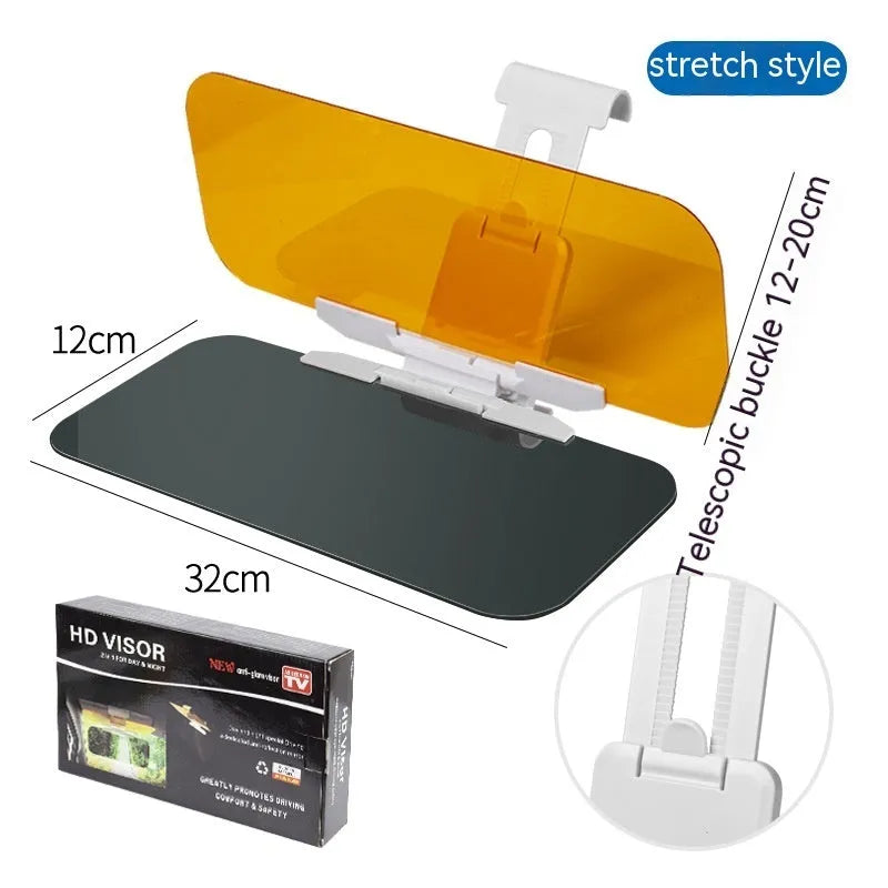Anti-high beam goggles dual-use car sun visor with telescopic installation on vehicle windshield