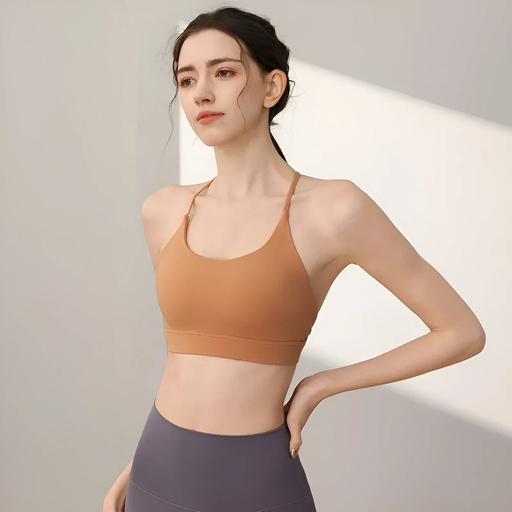 Women's high-strength shockproof sports vest for running, workout and yoga activities