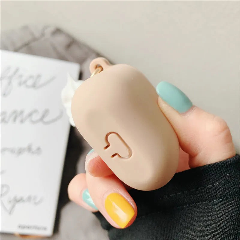 Cylinder ice cream design silicone AirPods 2 case protector in selected colour