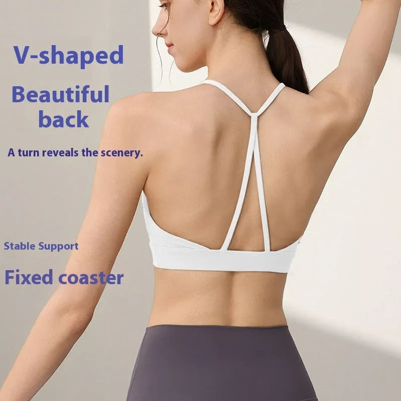 Women's high-strength shockproof sports vest for running, workout and yoga activities
