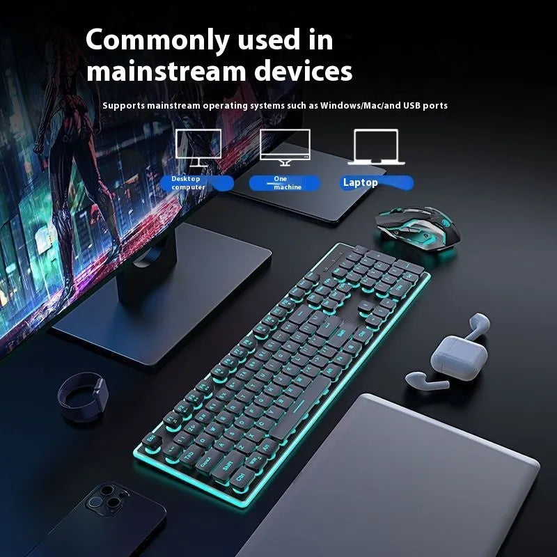 Wireless Bluetooth keyboard with mute button and backlight in cherry blossom pink or white options