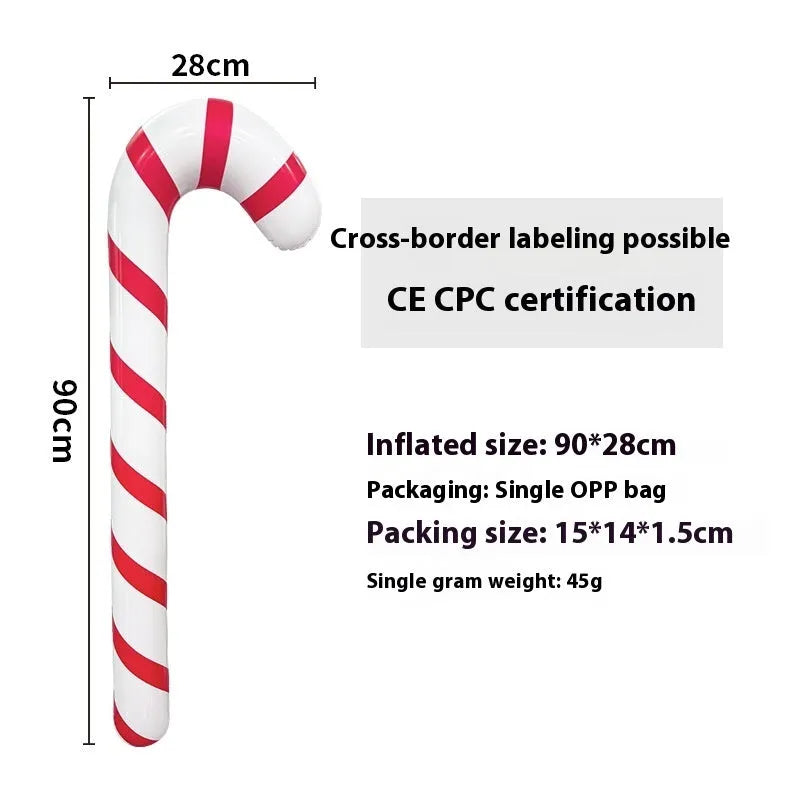 63cm inflatable Christmas ball with flashing LED lights in various designs for outdoor garden decoration