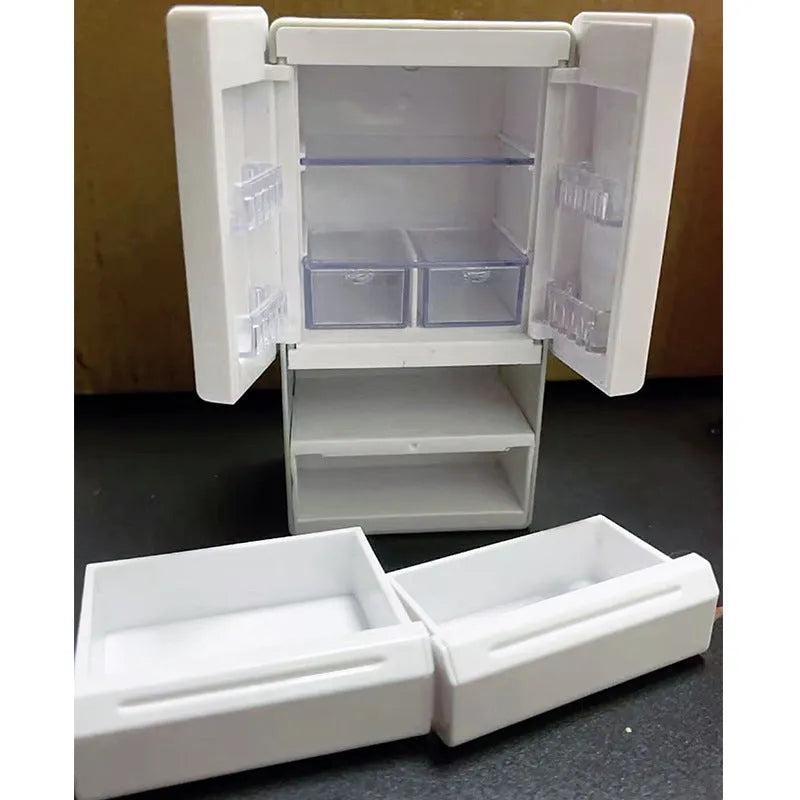 White miniature candy toy model with light-up feature, measuring 11.4cm tall