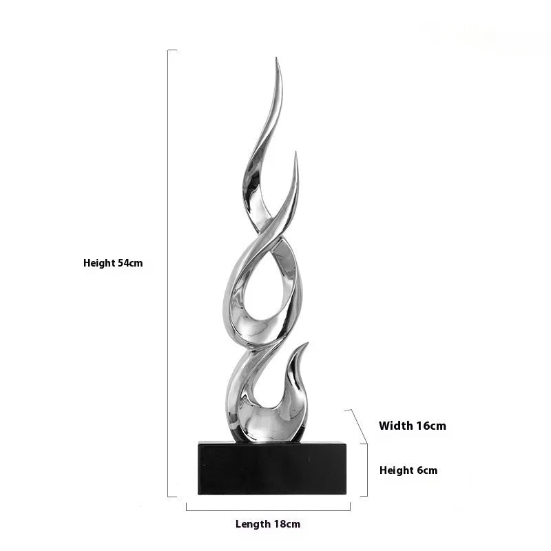 Modern resin festival decoration in bright gold metallic finish with half-handmade construction