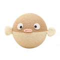 15cm cube puffer leakage food feeder toy for cats and dogs made from sisal hemp