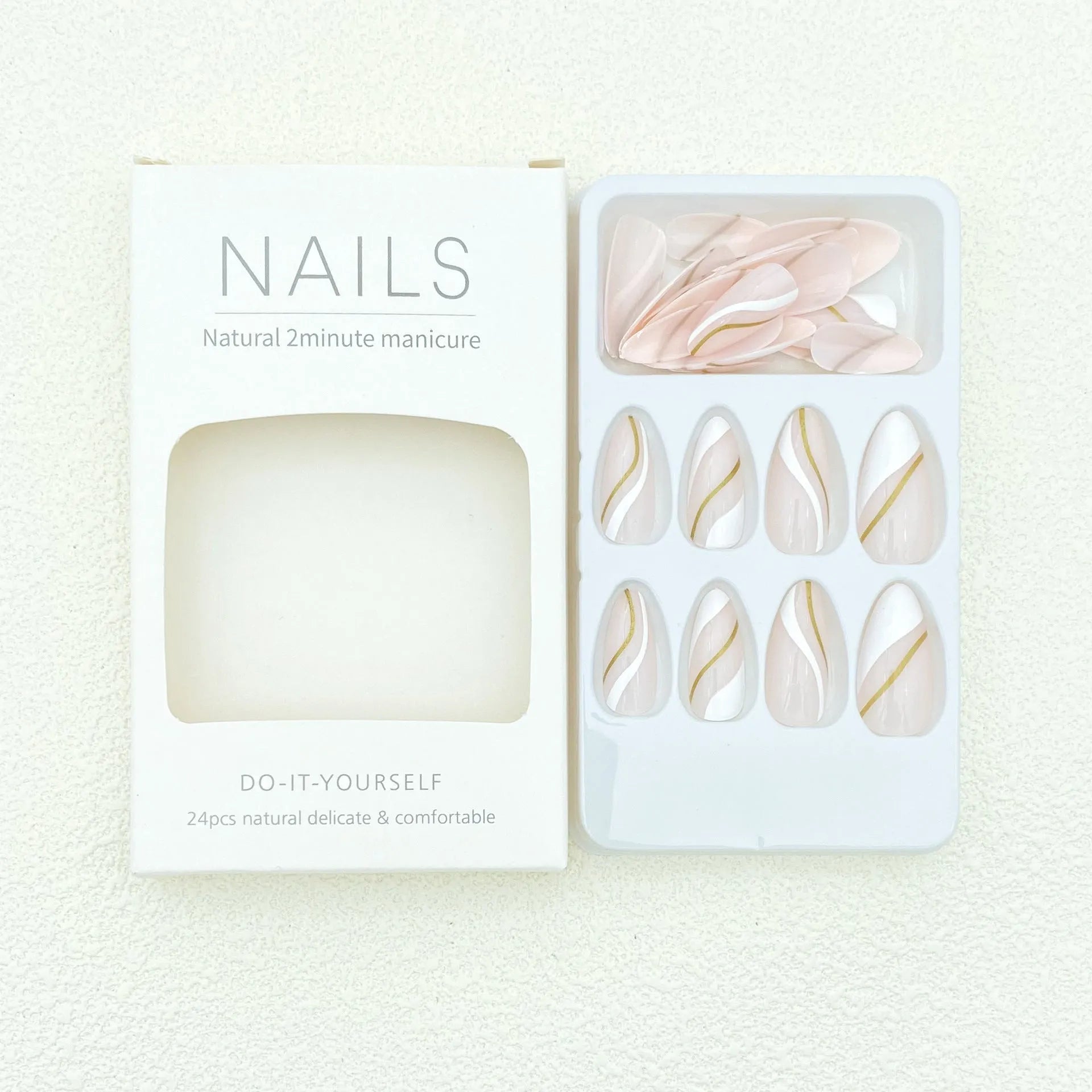 Golden Lines medium drop-shaped plaid pattern nail stickers with jelly glue adhesive JF0518