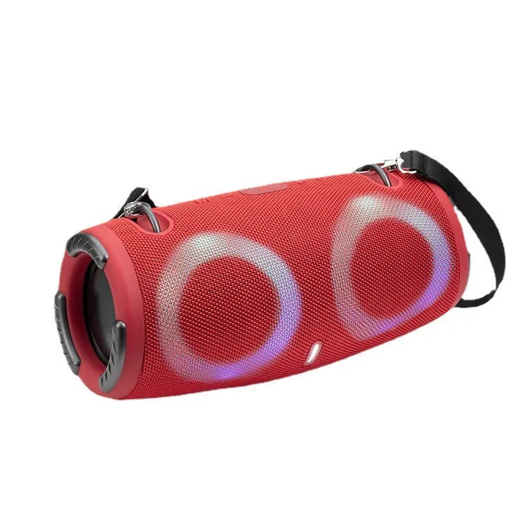 War Drum portable Bluetooth speaker in multiple colours with RGB lighting effects and carrying strap