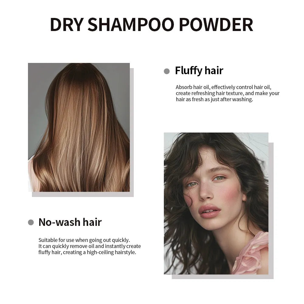 Disposable 5g hair dry cleaning powder with sponge headband applicator and mirror in packaging