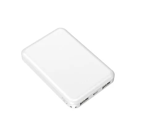 Black and white electric heating vest belt power bank with compact rectangular design