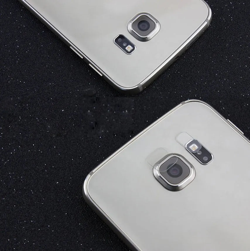 Samsung S7 edge tempered glass camera lens and flash protective film pack
