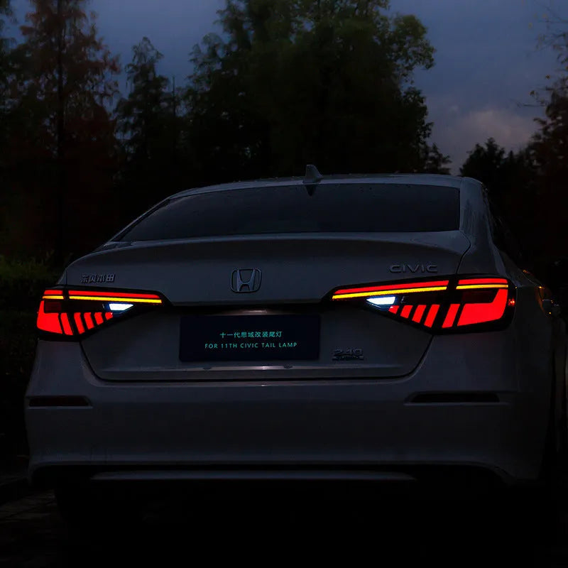 11th generation Honda Civic modified LED taillight assembly with sequential indicators