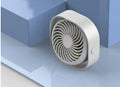 USB desk fan alarm clock with rotating head in modern simple style