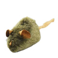 Plush mouse cat toy with tail and internal squeaking chirp, flannel interactive kitten toy for chasing and batting
