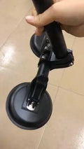 Black off-road car sucker base flagpole mount with ABS construction and glass sucker mechanism