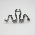 Slytherin serpentine snake metal hair clip barrettes 10.5cm silver gun black Harry Potter accessory