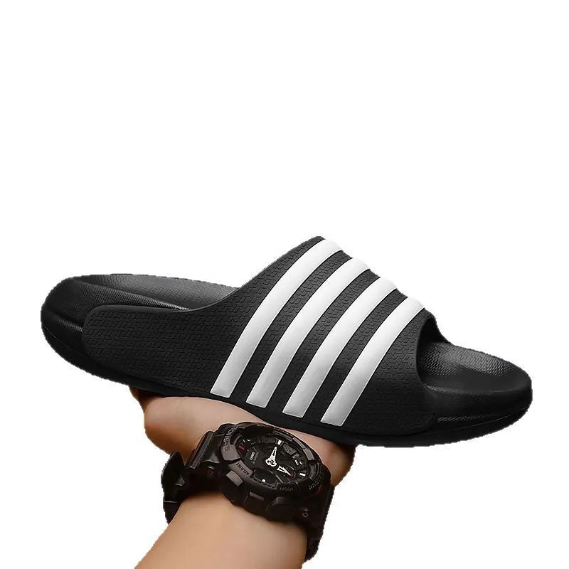 Casual PVC upper and EVA sole slippers in beige, shown on a plain background.
