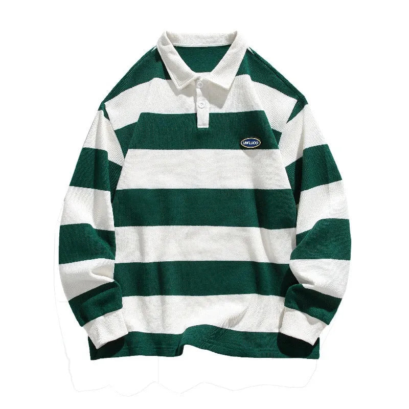 Men's pearl cotton polo shirt with Hong Kong style lapel collar in three colour options