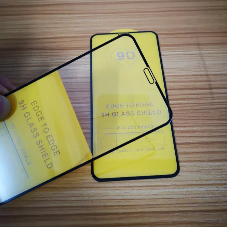 Black tempered glass screen protector for Xiaomi 10lite, 11lite, and 11t Pro phones.