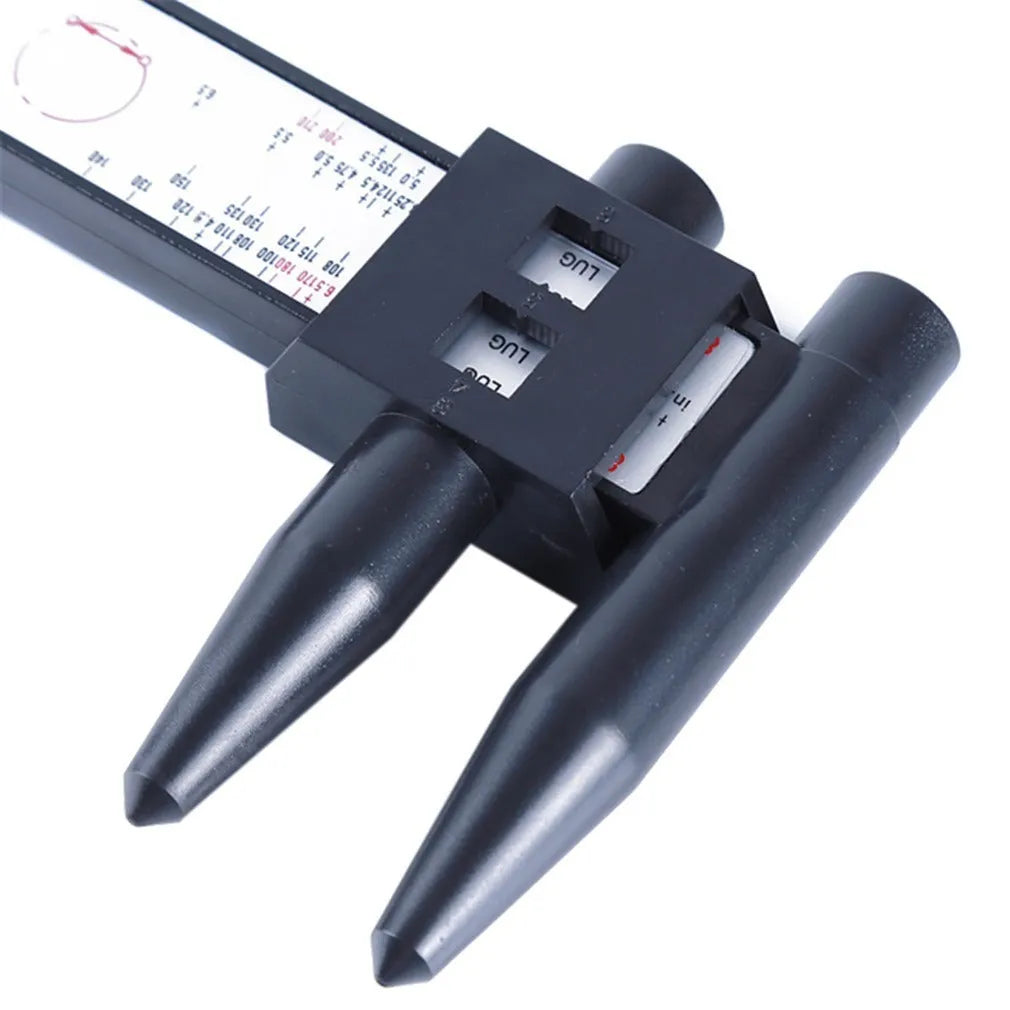 Digital hole distance measuring tool with electronic display for wheel hub bolt circle measurement