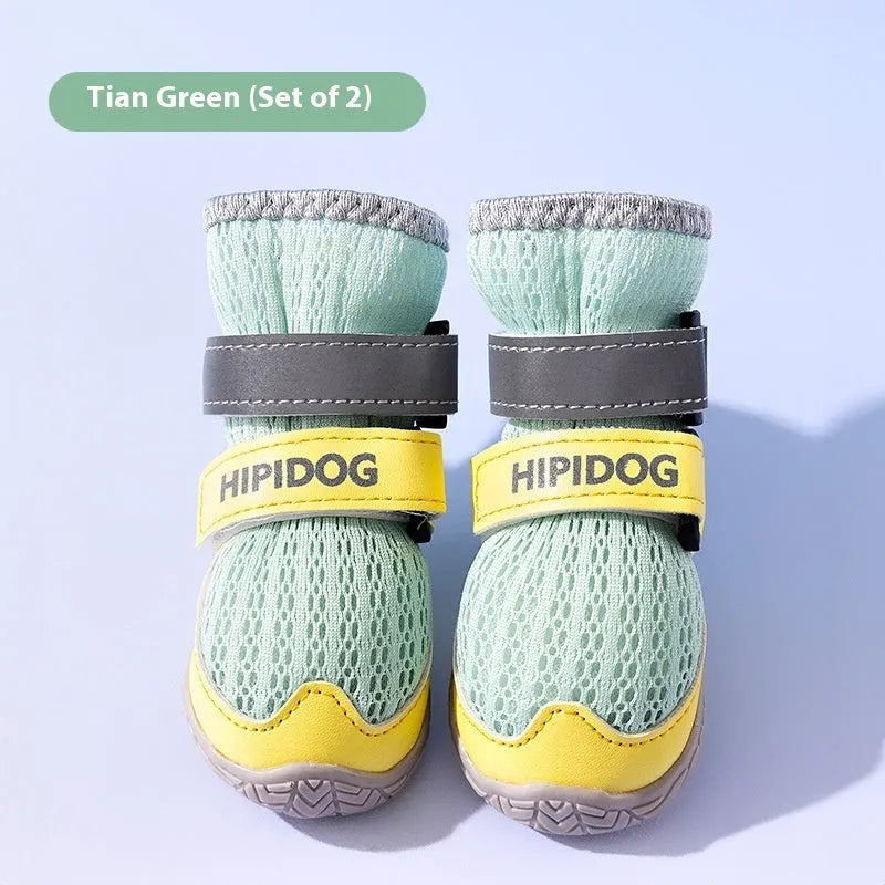 Cartoon style dog shoes in Bondi Blue colour with anti-scald summer protection design