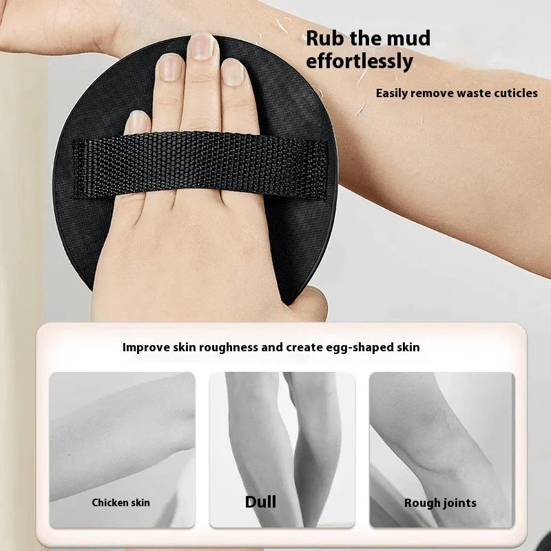 Women's natural rubber bath gadget finger style in round cake colours with bath towel