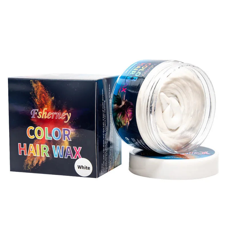 120g hair styling clay container in multiple colour options with strong hold formula