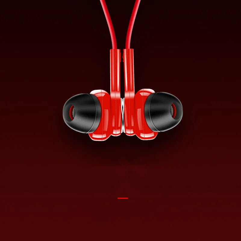 G03 sports Bluetooth earphones with neckband design in red, black, and white colour options