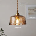 Nordic retro brass chandelier with glass shades and B-arm design for restaurant pendant lighting