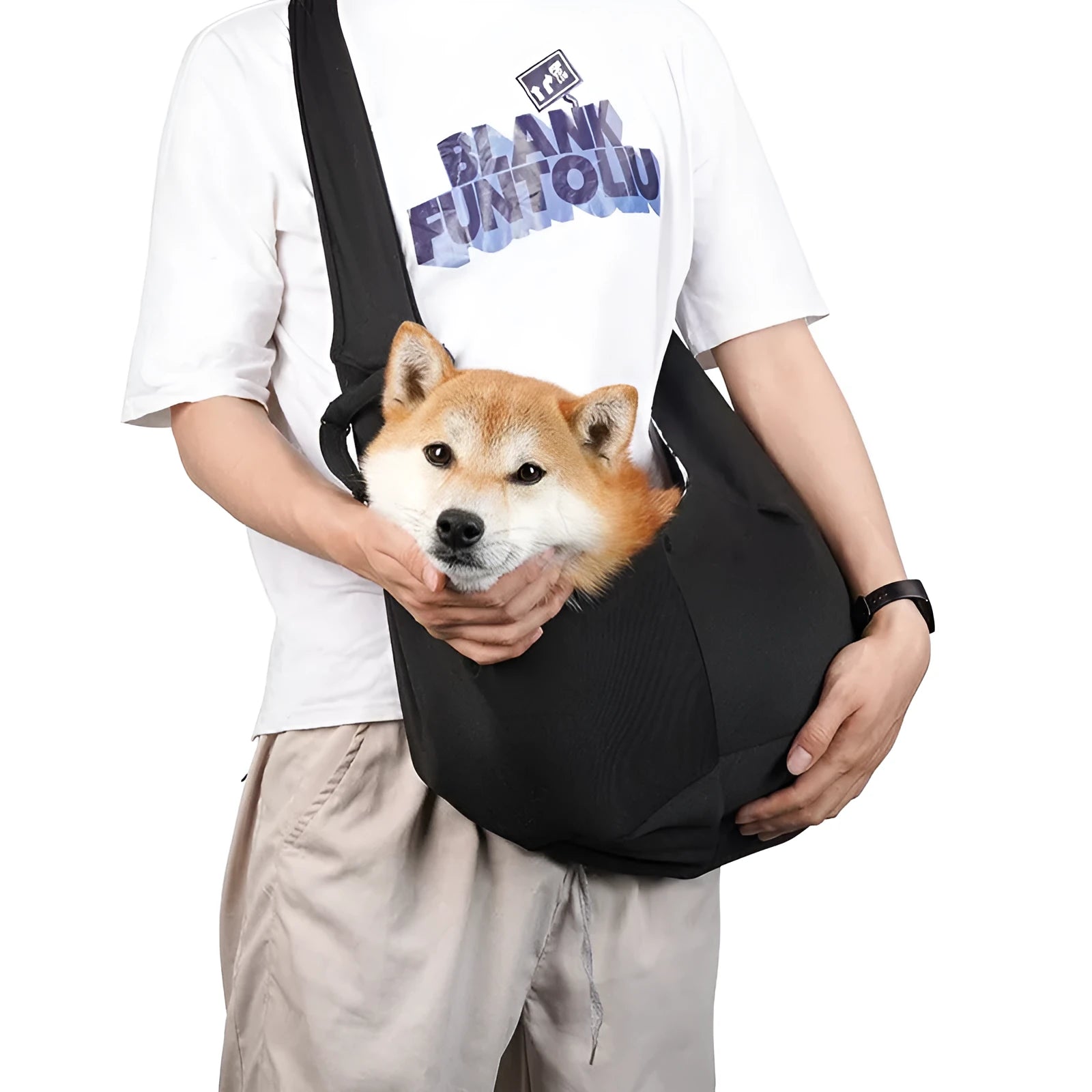 Soft-sided adjustable shoulder strap pet carrier bag in multiple colour options for small dogs and cats.
