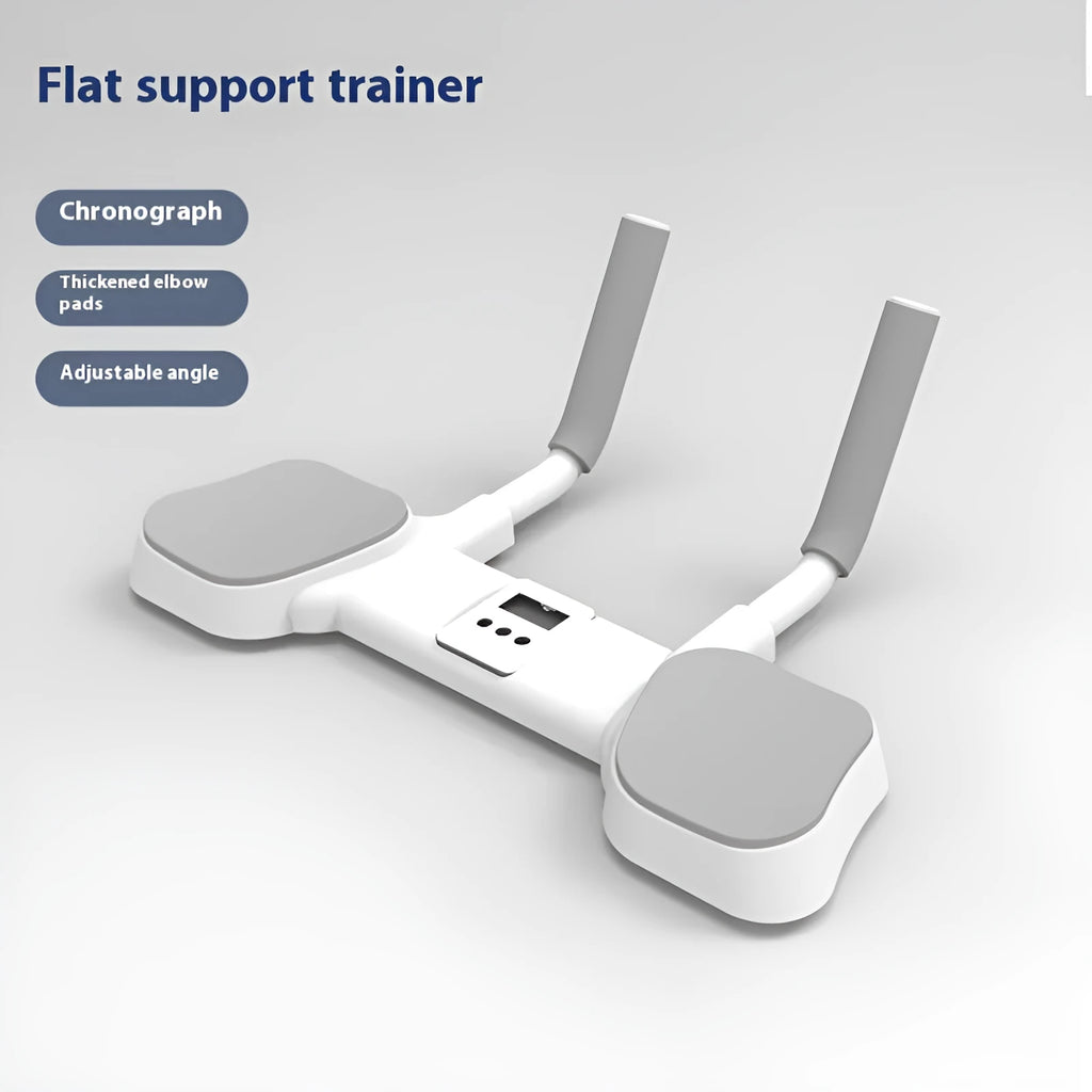 White flat support trainer with aluminium alloy tube construction and ABS components for home fitness