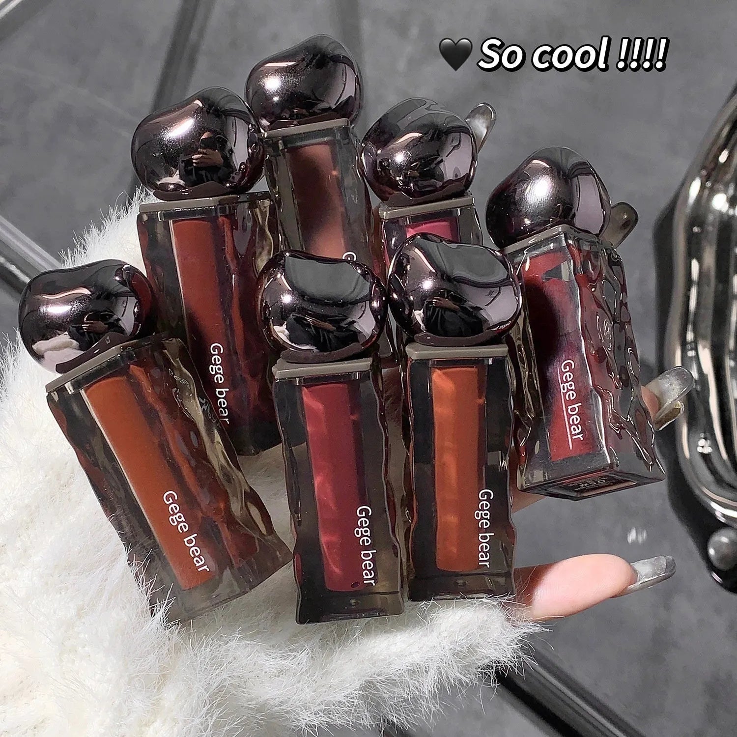 Glacier lava lip lacquer with mirror applicator in one of seven colour options