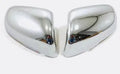 Plastic rearview mirror protection covers in silver and black finishes for vehicle scratch protection