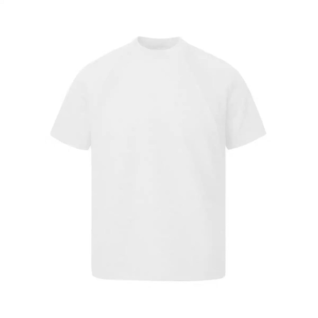 Black loose fit short sleeve top with textured air layer stitching design.